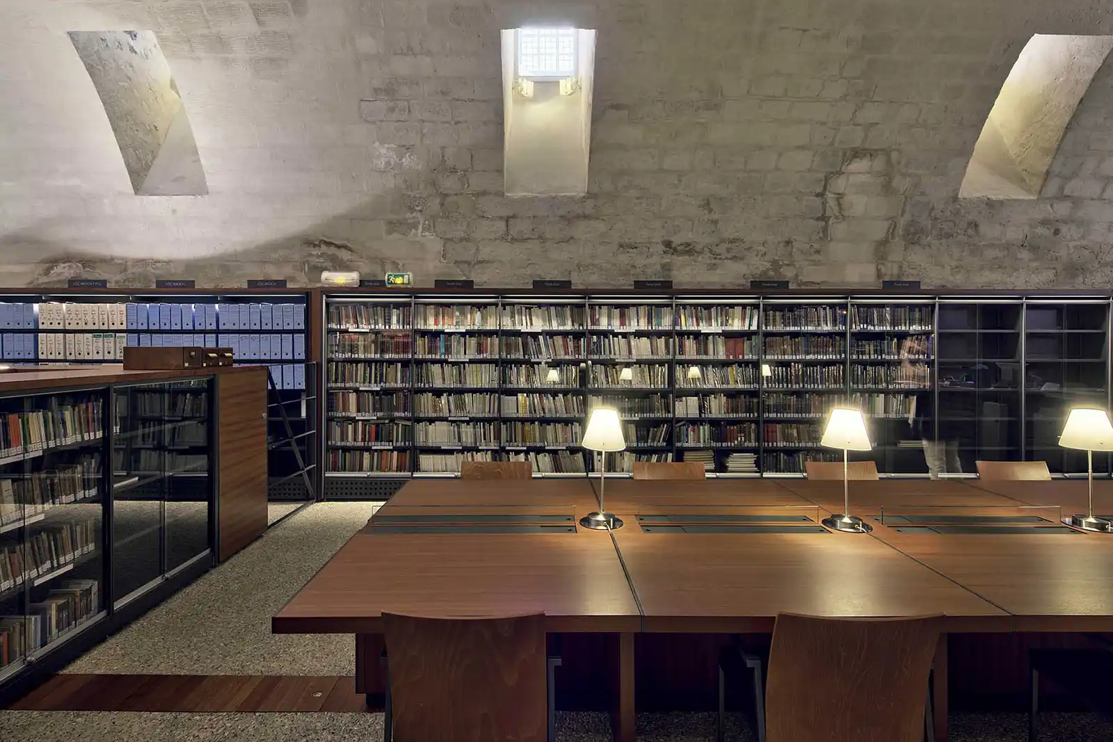 library architect sous-sol archives