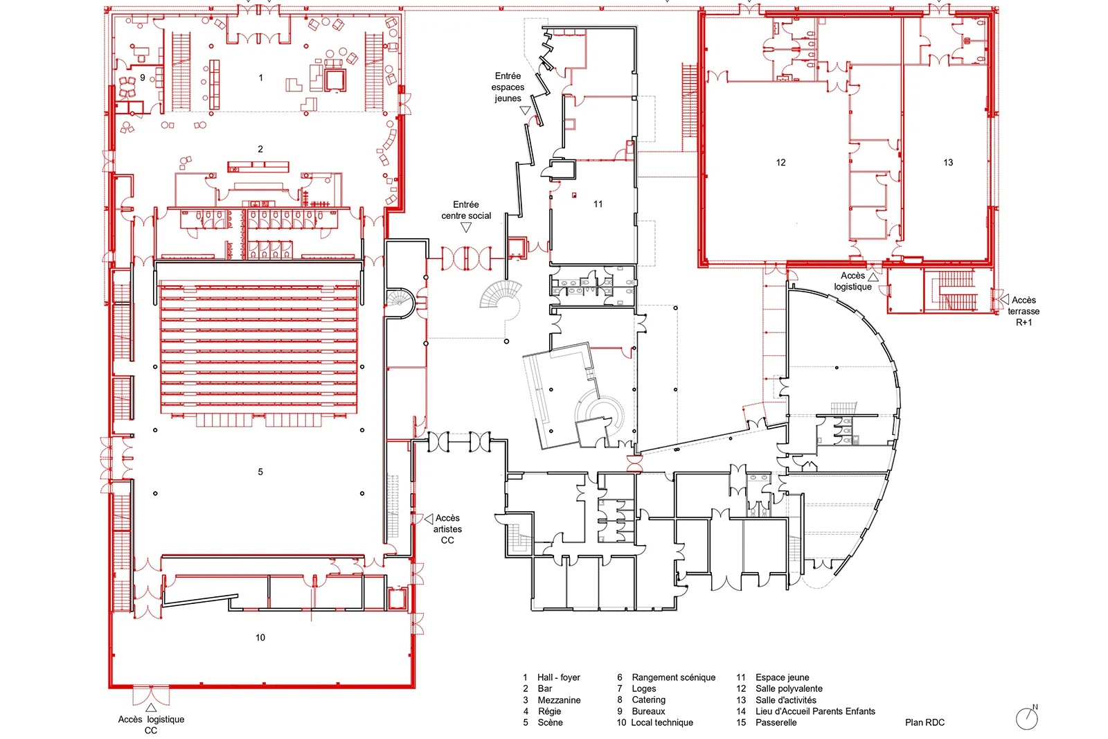 performing arts architecture plan