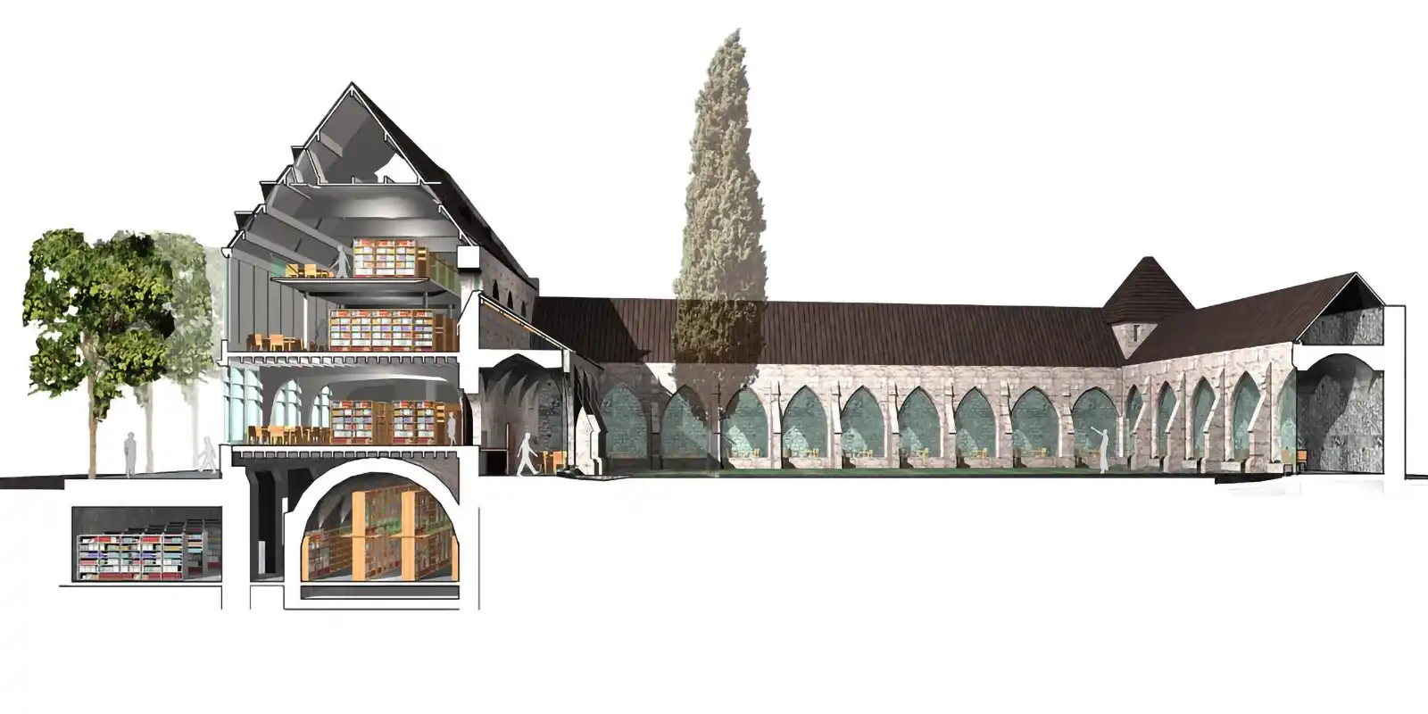 library architect façades