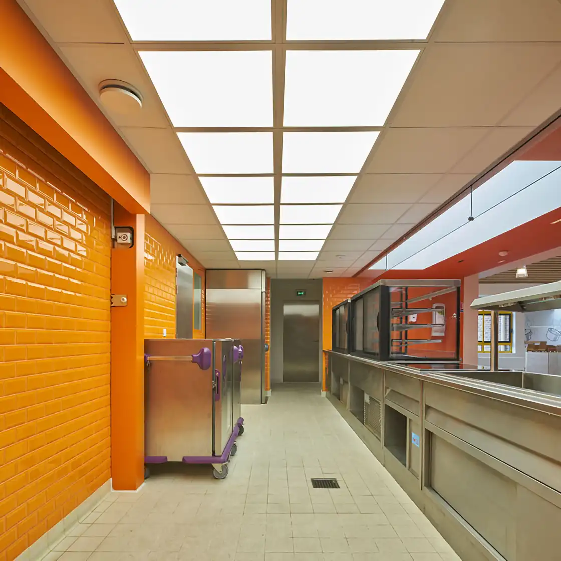 educational building design restaurant orange
