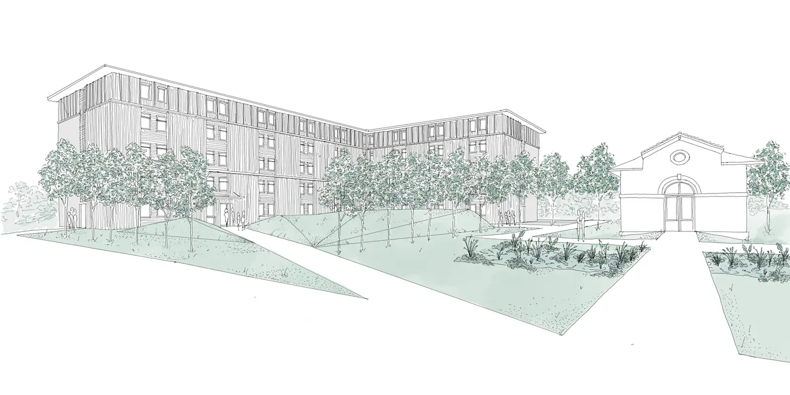 historic building conversion croquis jardin