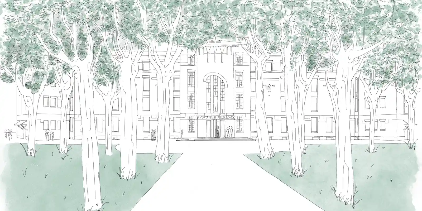 historic building conversion croquis entrée