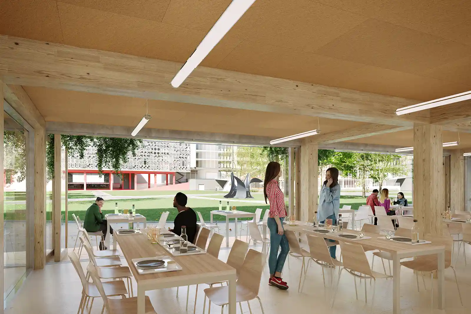 educational building design restaurant ouvert